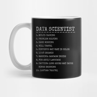 Data Scientist Multi-tasking and Problem Solving "Data science " Mug